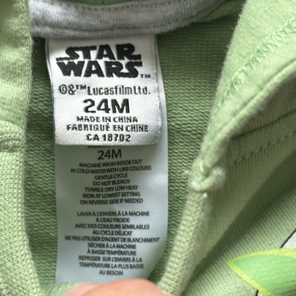 24m Baby boy Star Wars Mandalorian pullover hoodie& denim jeans denim - Picture 3 of 9